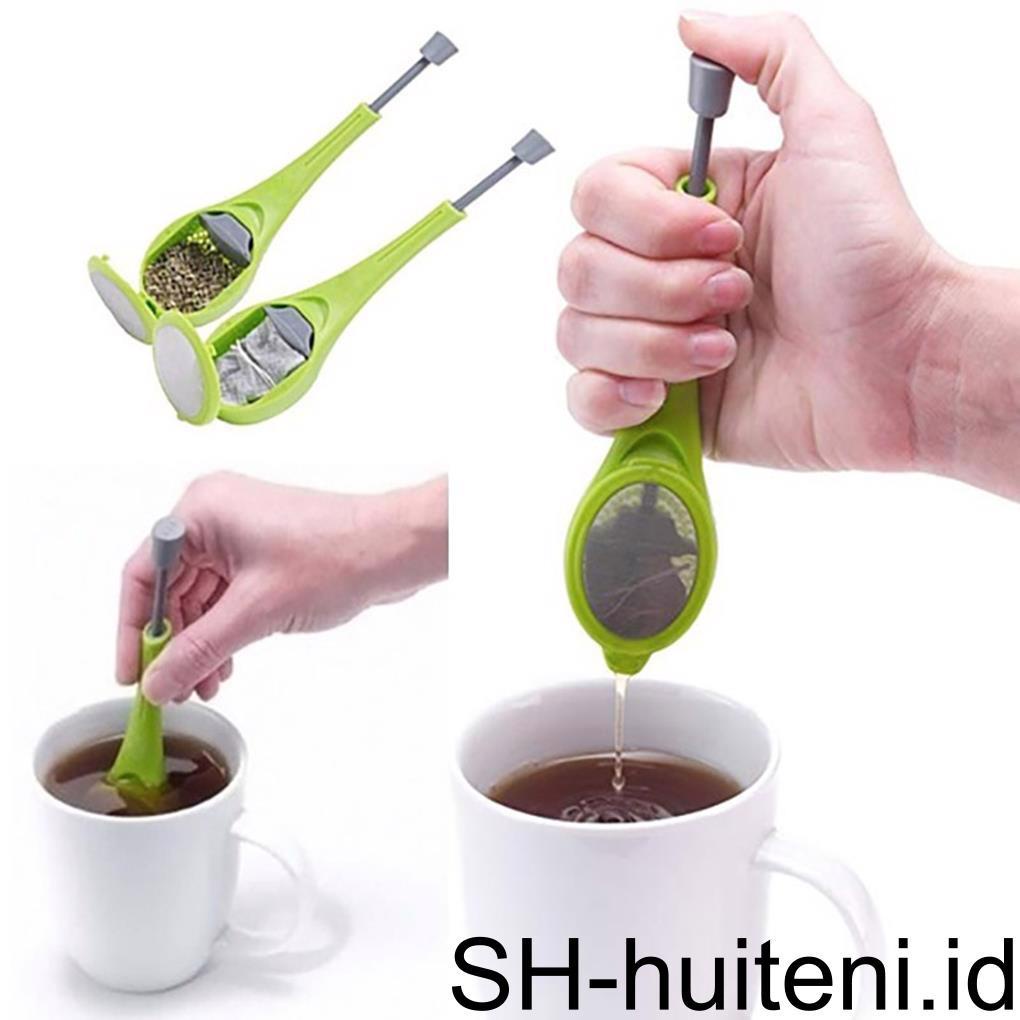 Tea Infuser Spoon Reusable Tea Strainer Saringan Teh Anti Air Alat Teh Silikon Penampilan Indah Untuk Camping