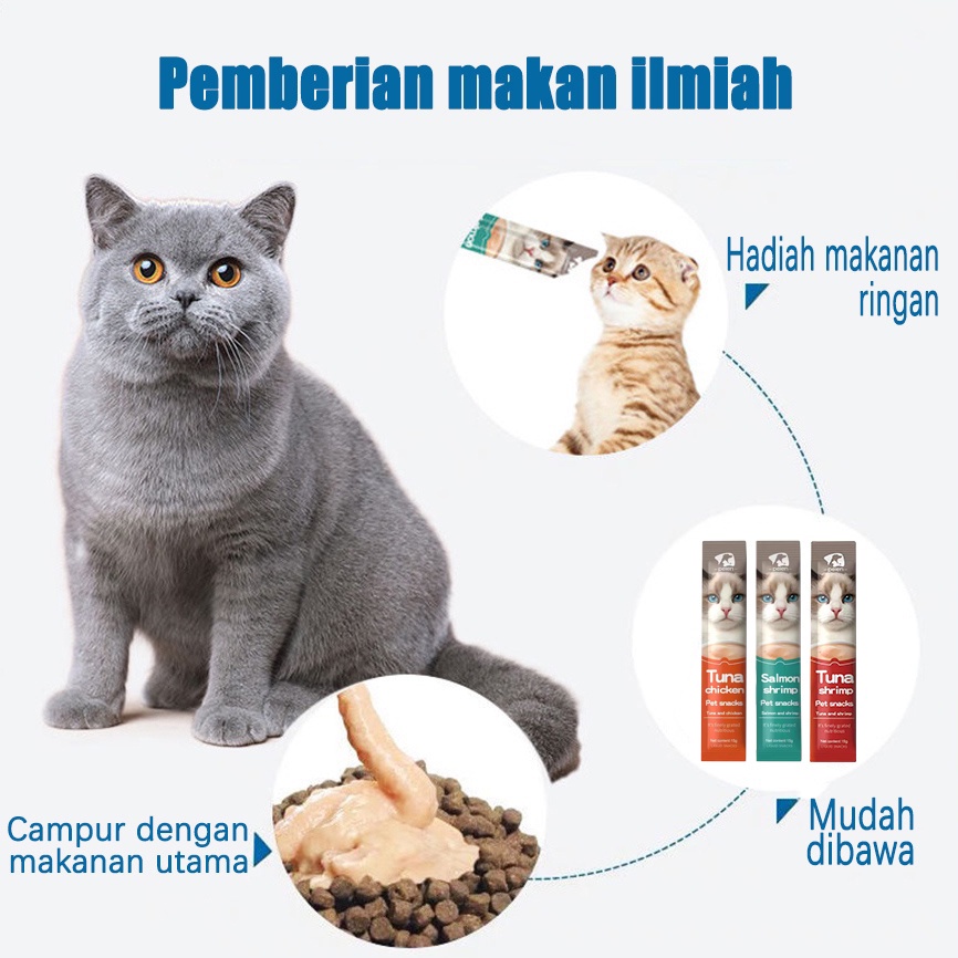 Snack Hewan Peliharaan Cat Strip 15g/Strip Kucing Kecil Dan Kucing Besar Snack Pengemukan Kucing Pelengkapa Hewan Peliharaan