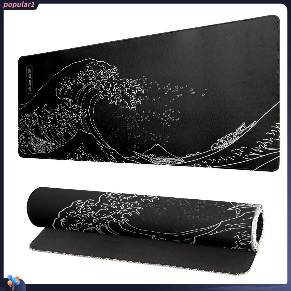 Populer Mouse Pad Kantor Alas Meja Hitam Besar Non-Slip