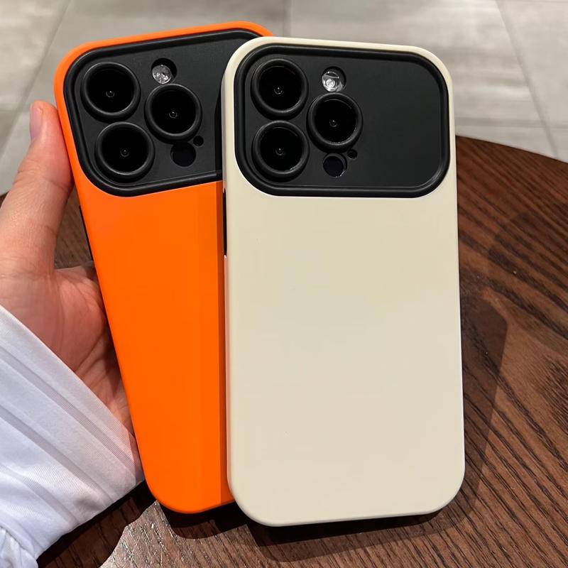 IPHONE Case Perasaan Kulit Warna Campur Untuk Iphone14 13 12 Pro Max14 Plus Silikon Lembut Dengan Cover Pelindung Lensa Kamera ForiPhone14 Plus