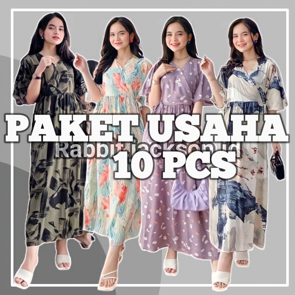 10 PCS PAKET USAHA GROSIR DASTER KIMONO