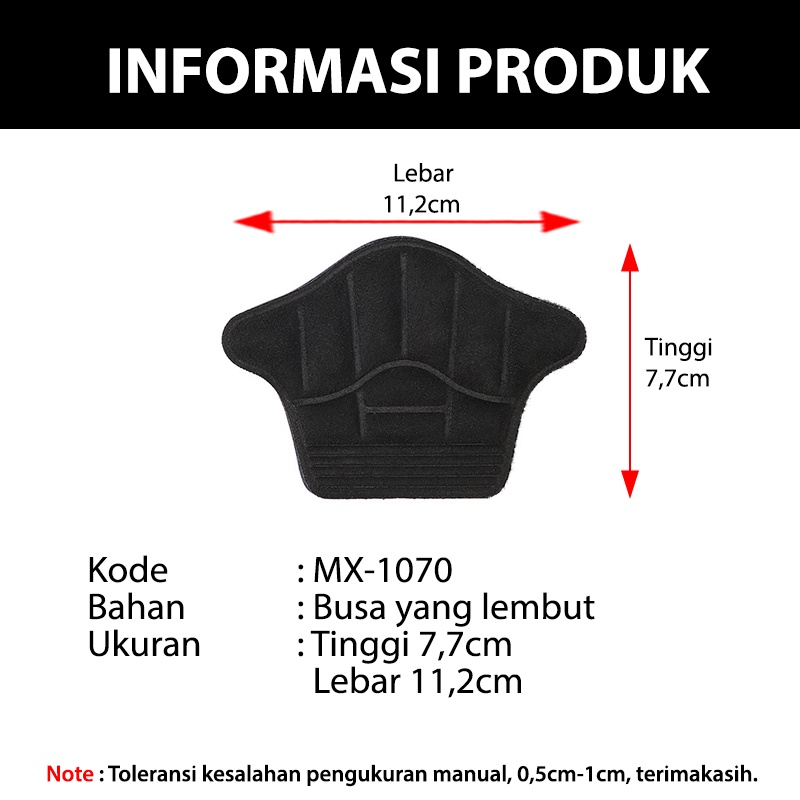 Bantalan Sepatu Pelindung Tumit Anti Lecet Sneakers Kebesaran Insole Heel Pad Kualitas Bahan Tebal MX-1070