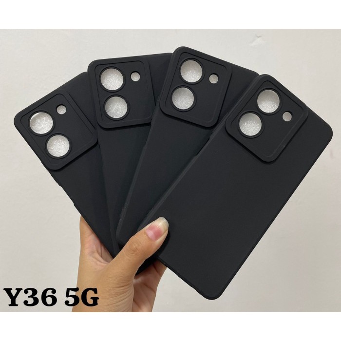 SoftCase Macaron BLACK Vivo Y36 5G/iQ00 Z7 5G/V20/V20SE/T1 5G/T1 Pro TPU Full Black