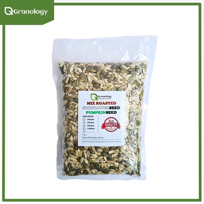 

N.E.W Roasted Mix Sunflower Seed dan Pumpkin Seed (1 kilogram) by Granology