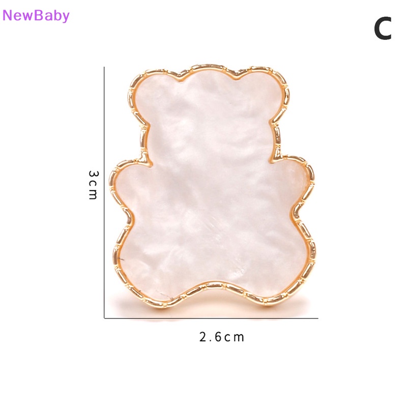 Newbaby Resin Stone Nail Art Palette Finger Ring Kuku Palsu Tips Color Mixing Display ID