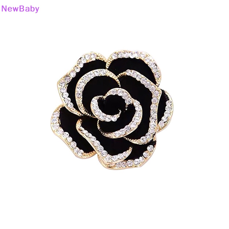 Newbaby 1Pc Bros Bunga Camelia Berlian Imitasi Untuk Wanita Enamel Pin Fashion Perhiasan ID