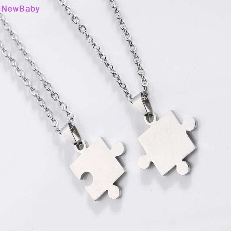 Newbaby 1pasang Kalung Liontin Puzzle Pasangan Kekasih Untuk Wanita Pria New ID