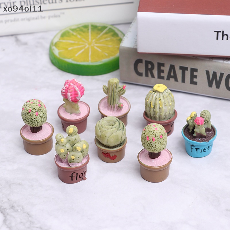 Xo 5Pcs Miniatur Dalam Pot Untuk Dekorasi Furniture Rumah Boneka Home OL