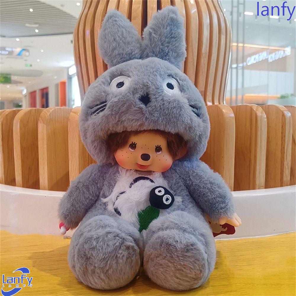 Lanfy Monchi Mainan Mewah Kawaii Anak Hadiah Doraemon Linabell Plushies Totoro Pikachu Boneka Boneka Monchi Boneka Mainan