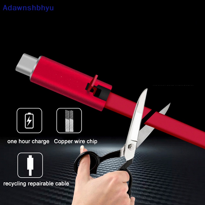 Adhyu 4A Kabel Charger Cepat Kabel Pengisian Data USB Yang Dapat Diperbaiki 1.5m Daur Ulang Charging ID