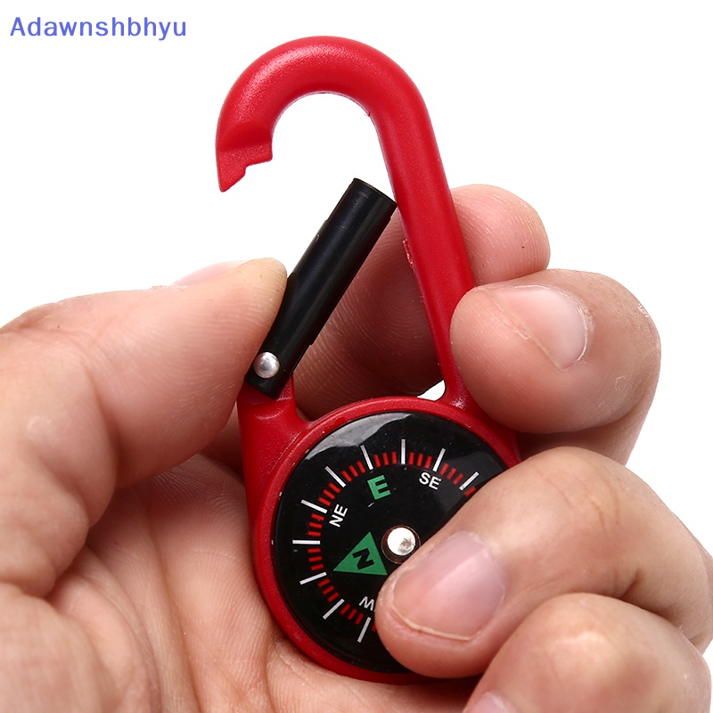 Adhyu Gantungan Kunci Portable Kompas Hiking Carabiner Kompas Outdoor Camping Ring Compass ID