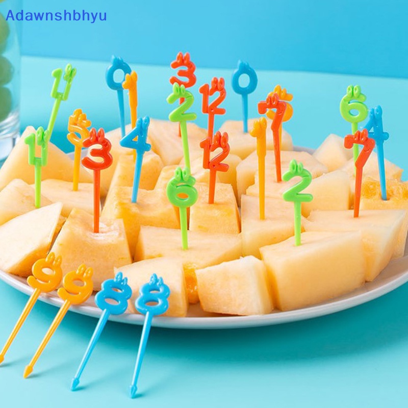 Adhyu Kartun Garpu Buah Kreatif Anak animal Lucu Plastik fruit fork set ID