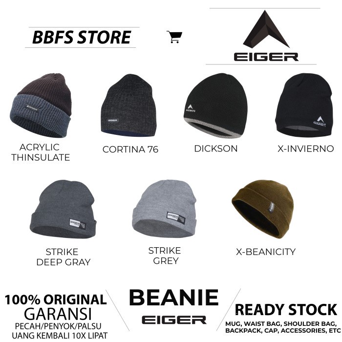 EIGER Original X Beanicity beanie kupluk rajut