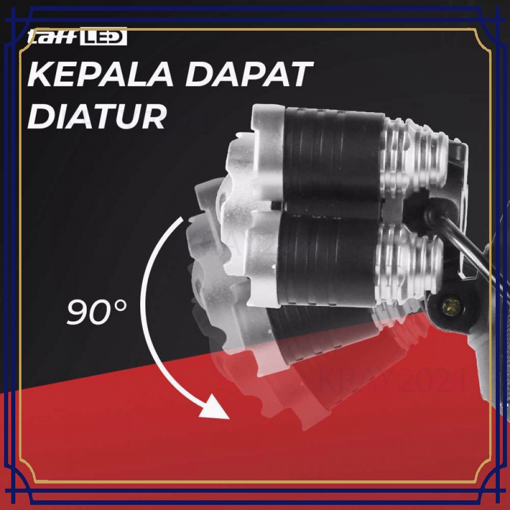 TaffLED Headlamp Light Cree XML T6+4XPE 40000Lumen 18650+Charger BL254