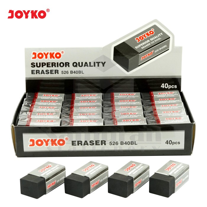 

Penghapus Pensil Joyko B-40 Kecil 40 Pcs B40BL Hitam / B40P Putih - Putih