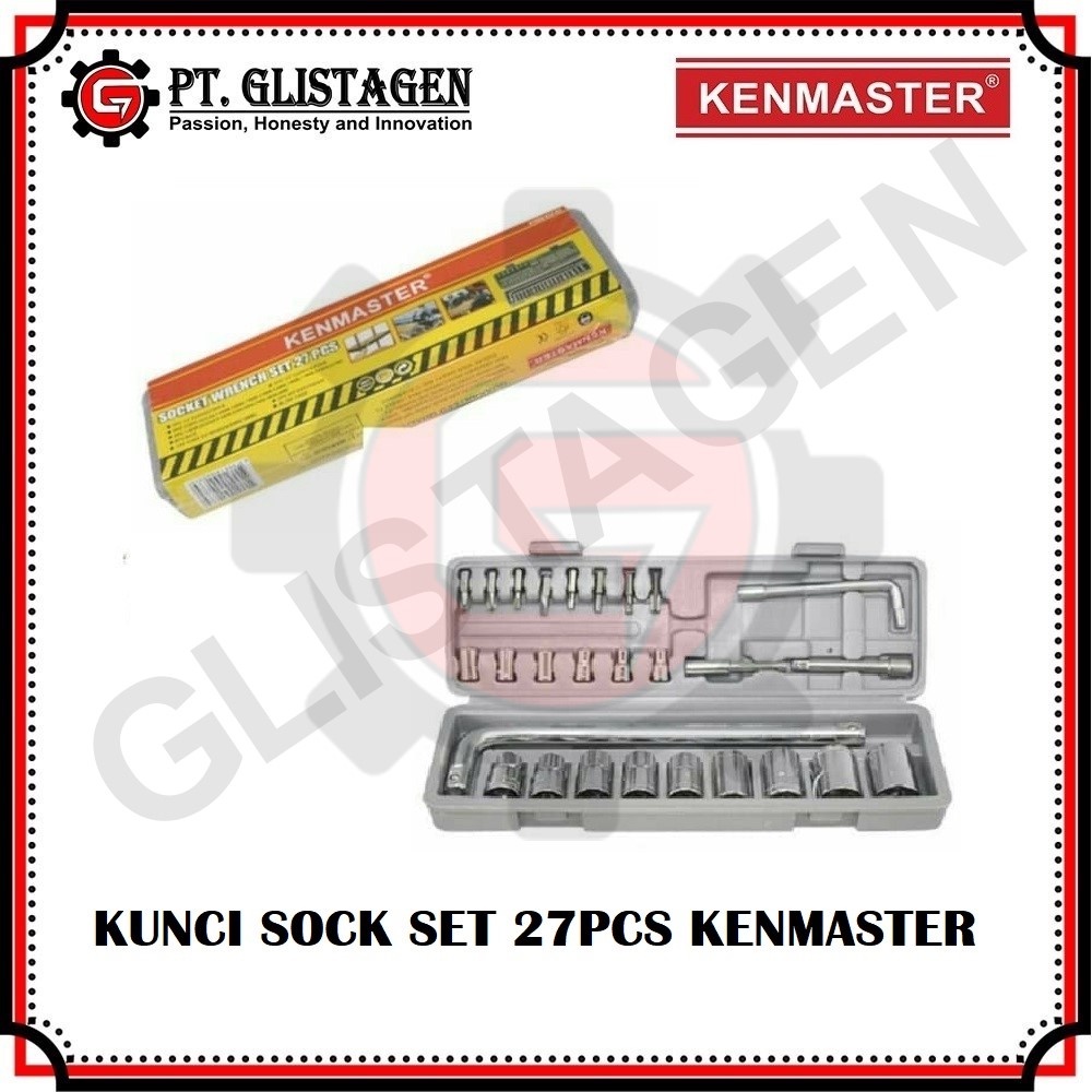 KUNCI SOK SET KENMASTER 27 PCS KUNCI SOCKET SET SOKET KENMASTER 27PCS