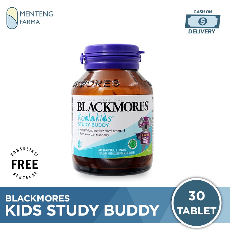 Blackmores Koala Kids Study Buddy 30 Kapsul - Suplemen Anak Omega 3