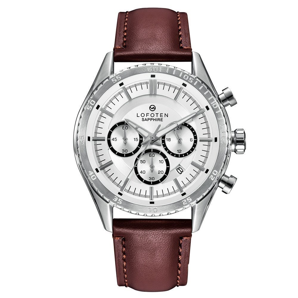 LOFOTEN Jam Tangan Analog Pria F-6518MC Genuine Leather Strap