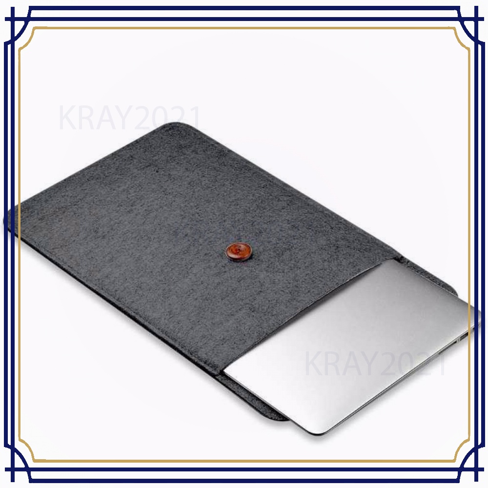 Felt Button Style Sleeve Case Laptop Ultrabook - DA58