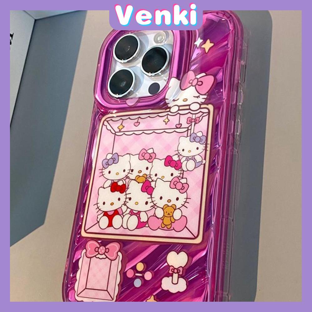 VENKI - Untuk iPhone 11 iPhone Case Laser Reflektif Bening Phone Case TPU Lembut Shockproof Airbag Phone Case Lucu Kartun Kucing kompatibel dengan iPhone 14 13 Pro max 12 Pro Max XR XS 7 8