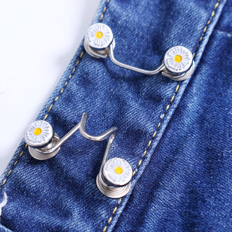 Detachable Adjustable Tighten Waist Metal Snap Buttons Tahan Lama Ditarik Jahitan Bebas Celana Jeans Gesper Aksesoris Pakaian