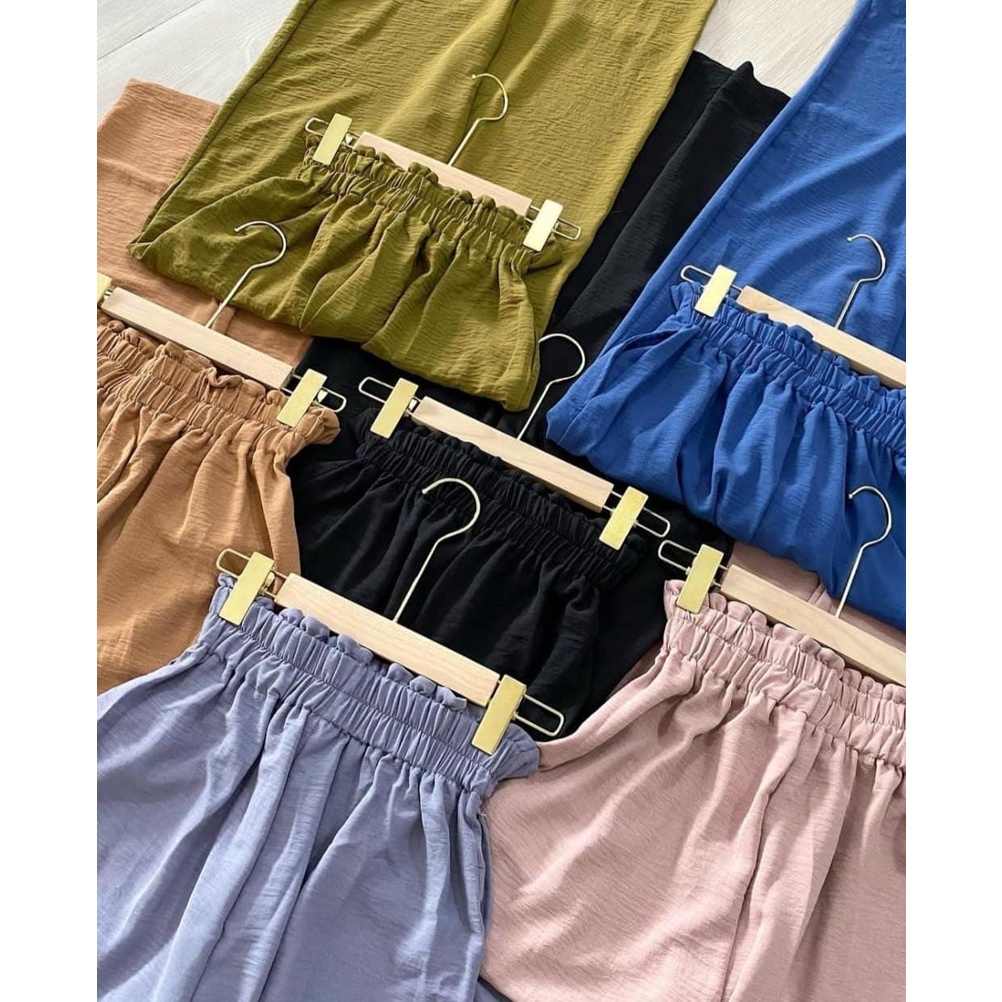 CELANA KULOT AMIRA LOOSE PANTS WANITA REMAJA HIGHWAIST CULLOTE CRINGKEL AIRFLOW PINGGANG FULL KARET