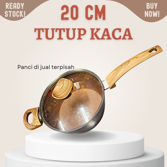 Tutup Kaca transparant 20CM cocok untuk semua panci diameter 20