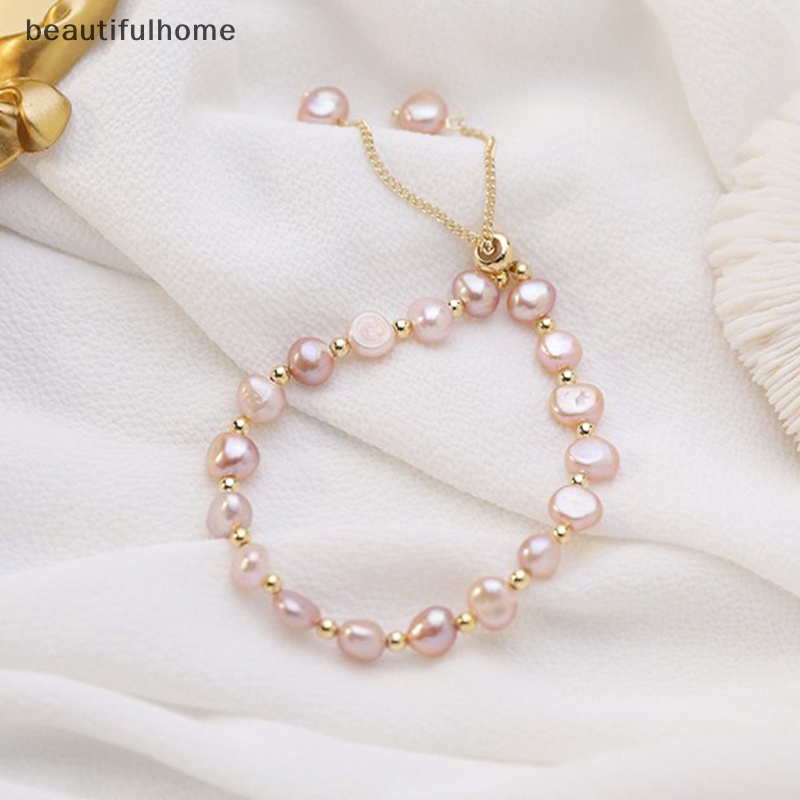 {beautifulhome} Baroque Gelang Mutiara Alami Sexy Untuk Wanita Gelang Fashion Lady Temperamen Gelang Perhiasan Korea Selatan.