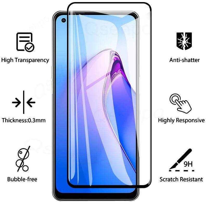 Film Tempered Glass Hitam Untuk Realme Narzo 10.10a 20.20a 30.30a 50 Pro 4G 5G Pelindung Layar Untuk Realme Narzo 50A 50i Prime N55 N53 Protector Phone Film