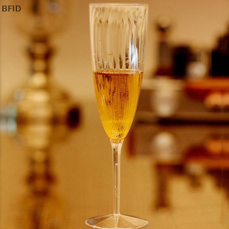 [BFID] Gelas Wine Merah Champagne Flutes Gelas Champagne Plastik Goblet Bening Sekali Pakai [ID]