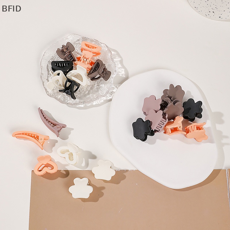 [BFID] 1set Fashion Morandi Frosted Cakar Rambut Kecil Untuk Wanita Mini Barrette Hair Clip Gadis Kreatif Hairclip Lucu Hairpin Hiasan Kepala [ID]