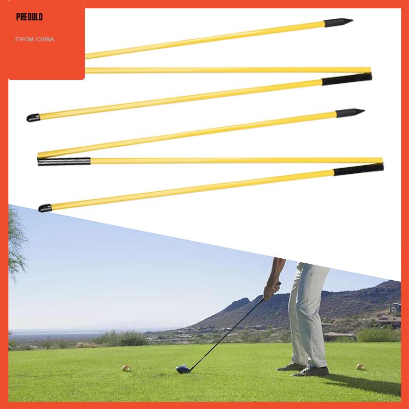 [Predolo] 2x Golf Swing Trainer Collapsible 48inch Alat Bantu Latihan Golf Alignment Sticks