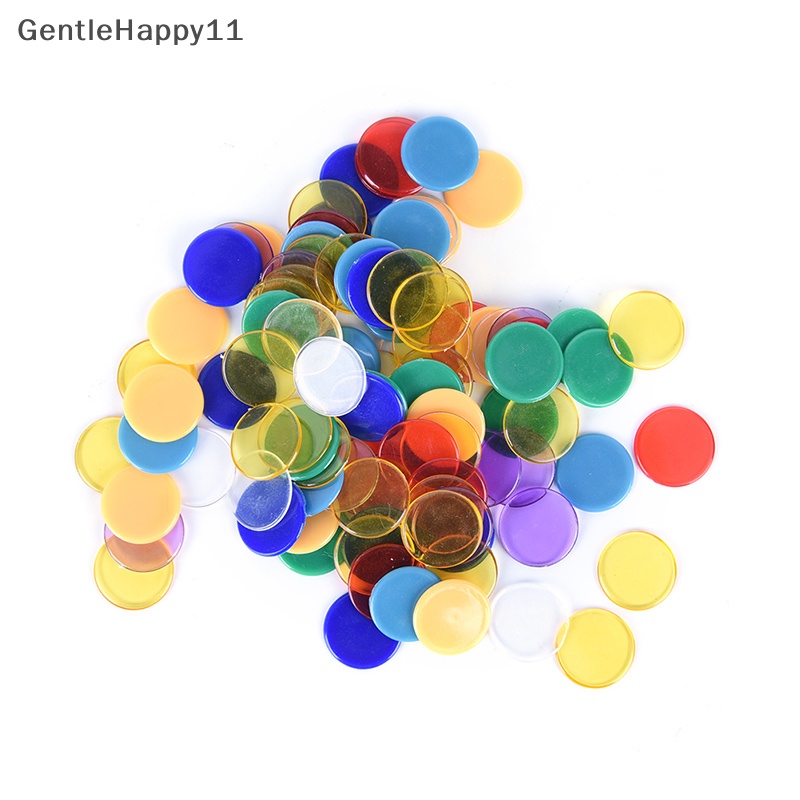 Gentlehappy 100pcs/bag PRO count bingo chips Marker Untuk Kartu game bingo 1.5cm *0.1cm id