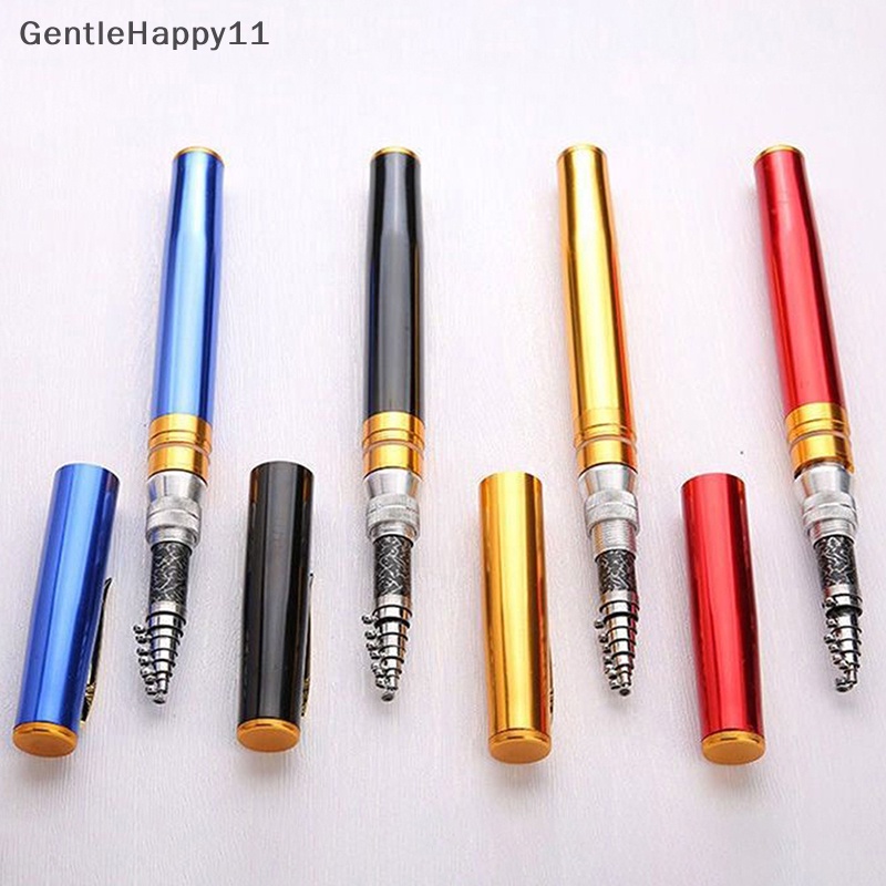 Gentlehappy Portable Pocket Telescopic Mini Fishing Pole Bentuk Pulpen Folded Pancing Rumput Laut Kecil id