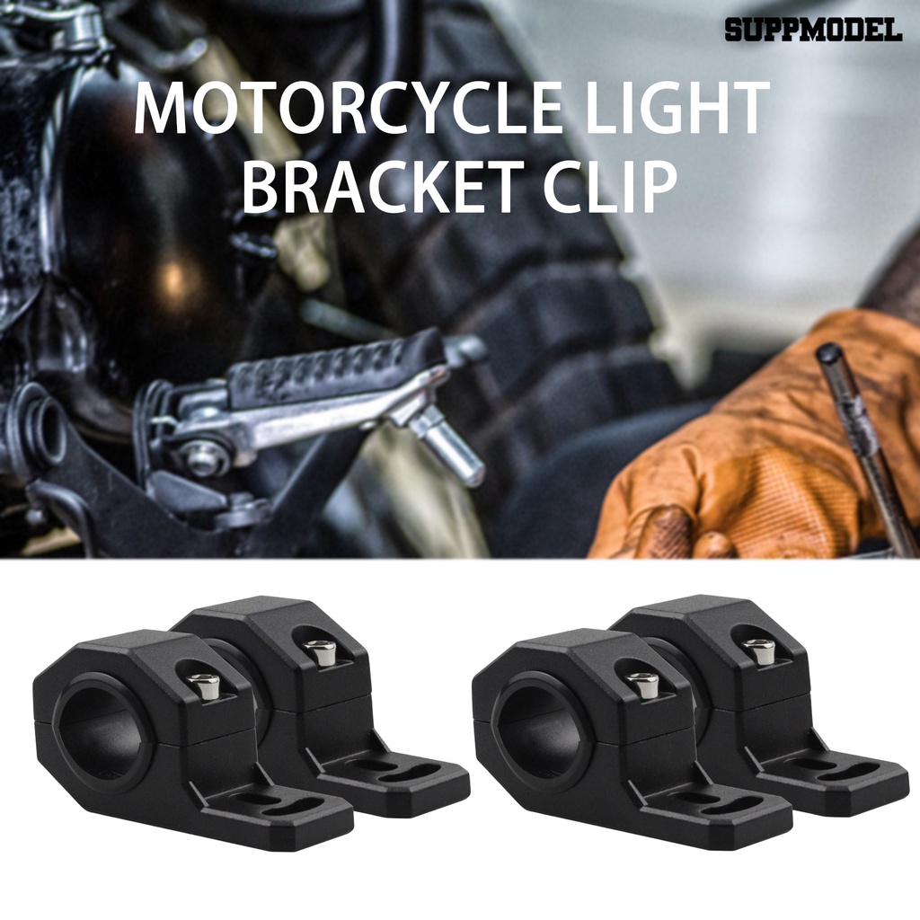 [SM]1 Set Bracket Lampu Sorot Penyerapan Shock Modifikasi Aluminium Alloy Motor Bumper Headlight Klem Aksesoris Bersepeda