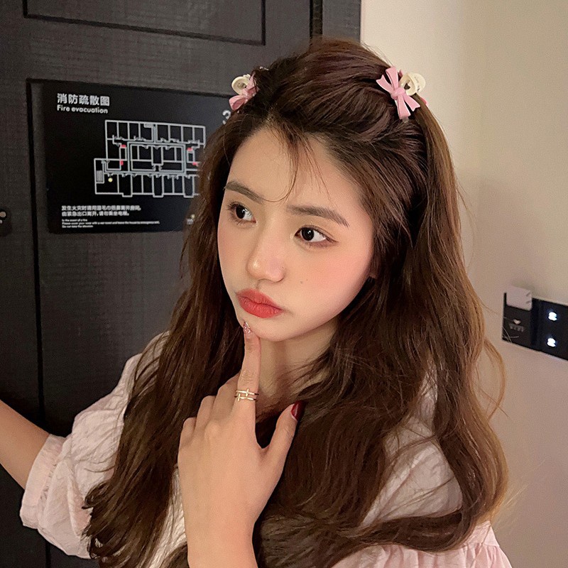 Putri Kepala Kecil Grip Klip Kecil Busur Jepit Rambut Sisi Hairpin Hiasan Kepala Klip Atas Sederhana Perempuan