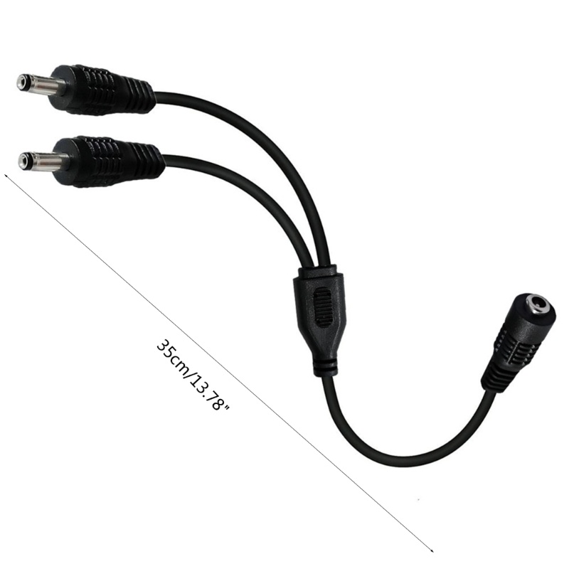 Kabel Cas Splitter BT 35x1 35mm Satu Konektor Female To Two Male Untuk Kamera Lampu LED Dan Lainnya 35CM