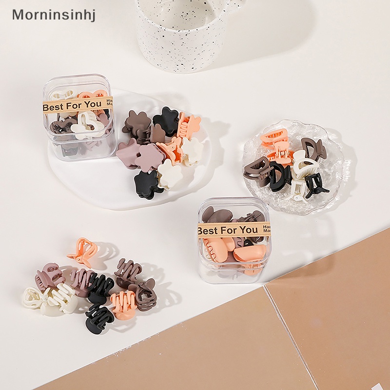 Mornin 1Set Fashion Morandi Frosted Cakar Rambut Kecil Untuk Wanita Mini Barrette Hair Clip Gadis Kreatif Hairclip Lucu Hairpin Hiasan Kepala id