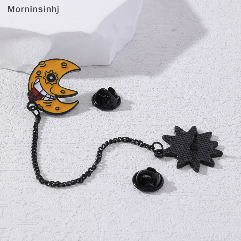 Mornin Kartun Anime Soul Eater The Sun and Moon Bros Pin Rantai Liontin Lencana Alat Peraga Cosplay Koleksi Hadiah Perhiasan Untuk Penggemar id