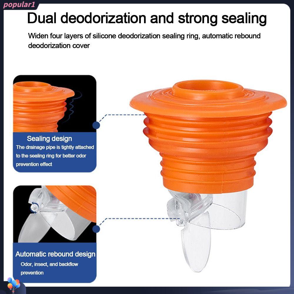 POPULAR Populer Floor Drain Kitchen Colander Sewer Stopper Shower Drainer Seal Colokan Pipa Air