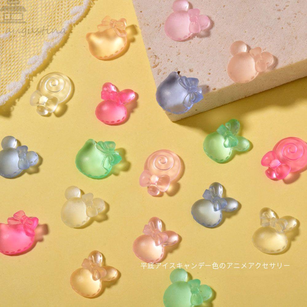 AUGUSTINA Agustina 3D Dekorasi Nail Art Indah Lolipop Cinta Kelinci Kecil Perhiasan Kuku DIY