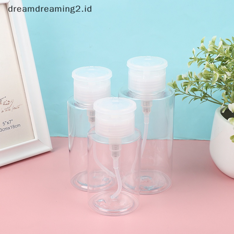 (drea) 150 /200 /300ML Reusable Kosong Plastik Nail Art Polish Remover Pumping Bottle Tool //