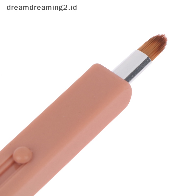 (drea) Portable Lip Brush Kuas Bibir Dengan Tutup Pelindung Alat Makeup Penutup Ditarik //