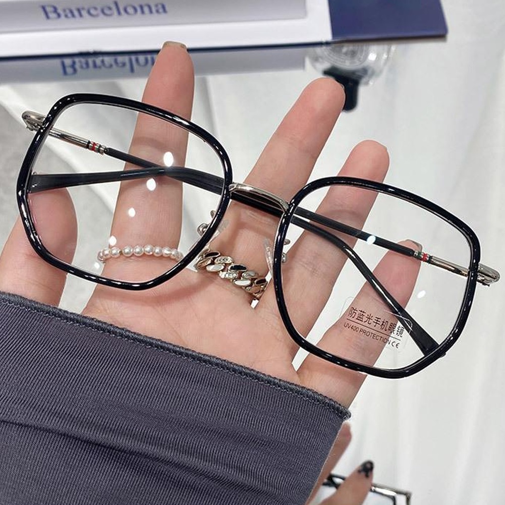 Kacamata Anti Radiasi Photochromic Wanita Frame Kacamata Kotak Retro Aesthetic Anti Blue Light Glasses
