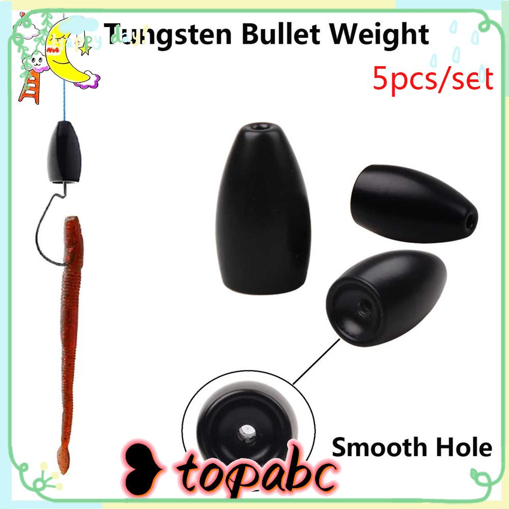 TOP 5pcs Tungsten Memancing Memimpin Jatuh Peluru Tajam Pemberat Berat Tambahan Sinker