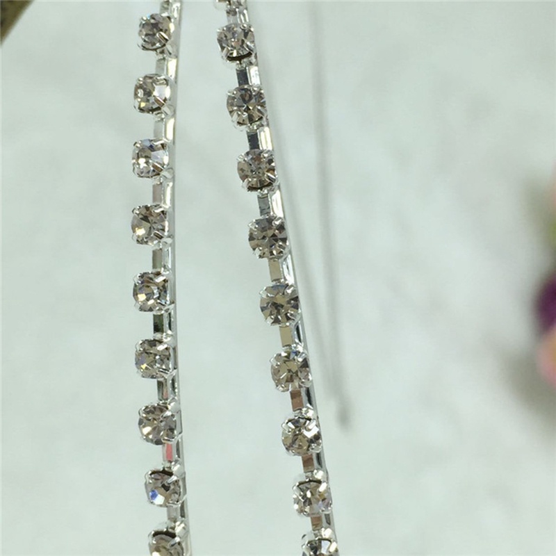 Egelant Kristal Dengan Berlian Tipis Ikat Rambut Untuk Wanita Cross Headband Hair Hoop Fashion Emas Sliver Alloy Berlian Imitasi Head Hoop