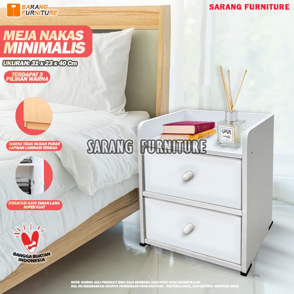 MEJA NAKAS 2 LACI KINGDOM MEJA NAKAS MINIMALIS MINI BEDSIDE TABLE MEJA KAMAR TIDUR MINIMALIS MEJA NAKAS PORTABLE