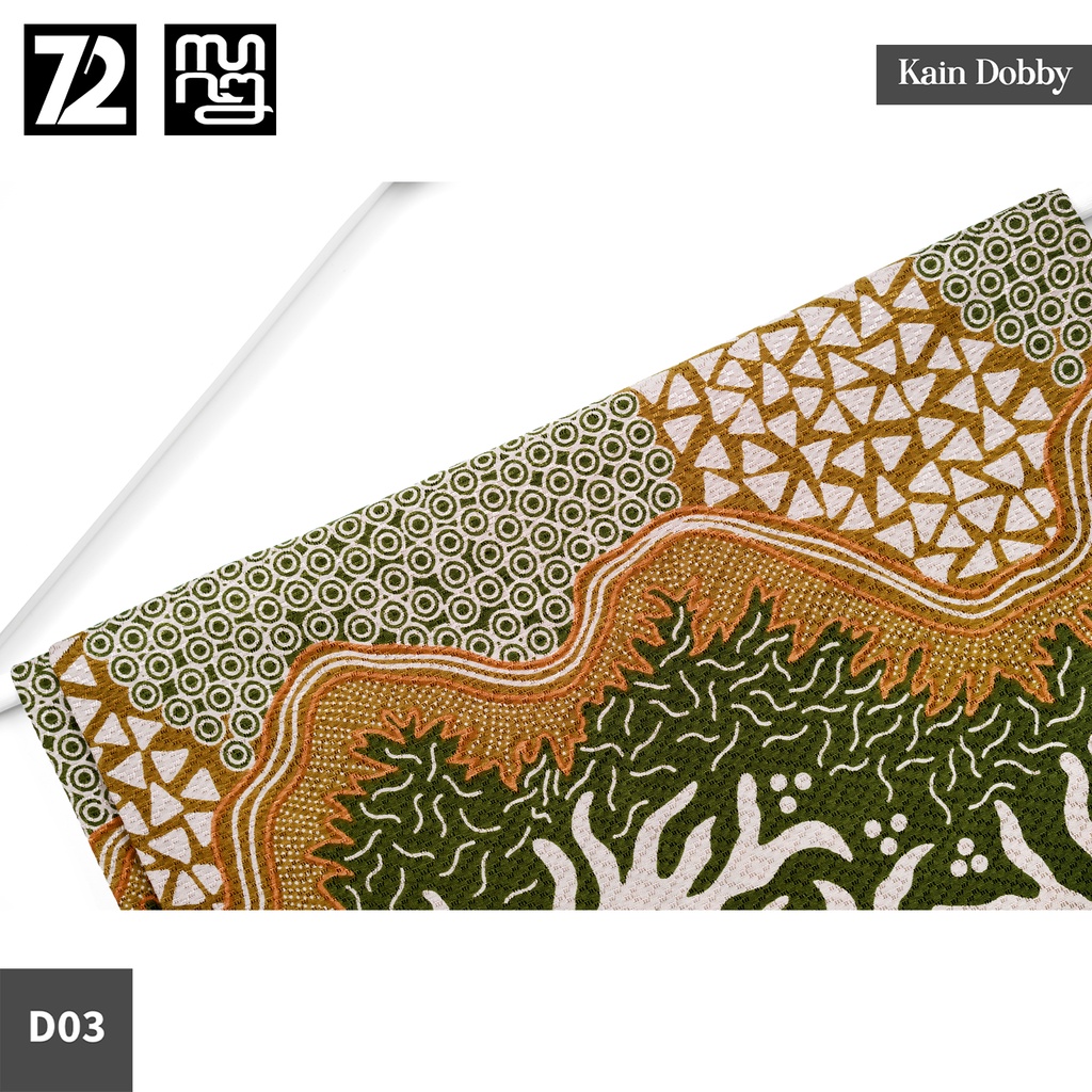 KAIN BATIK DOBBY Premium Motif Lapis Kaktus Warna Hijau 723917 Cap 72