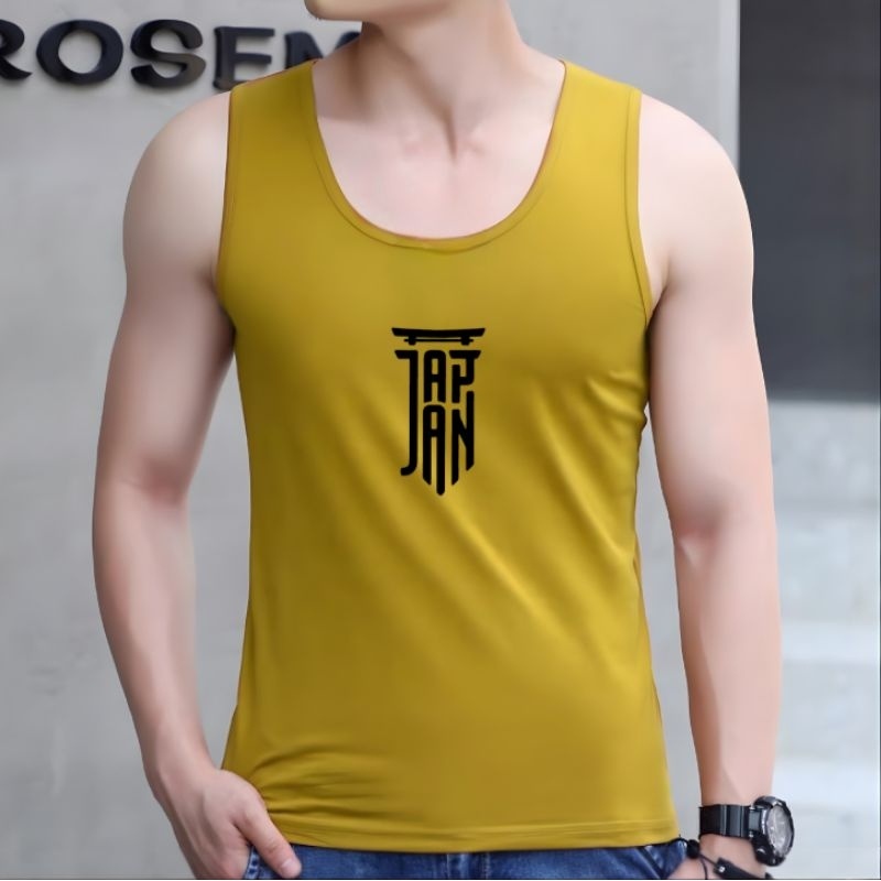 Kaos Singlet Pria Singlet Pria Dewasa Cotton Combed JAPAN