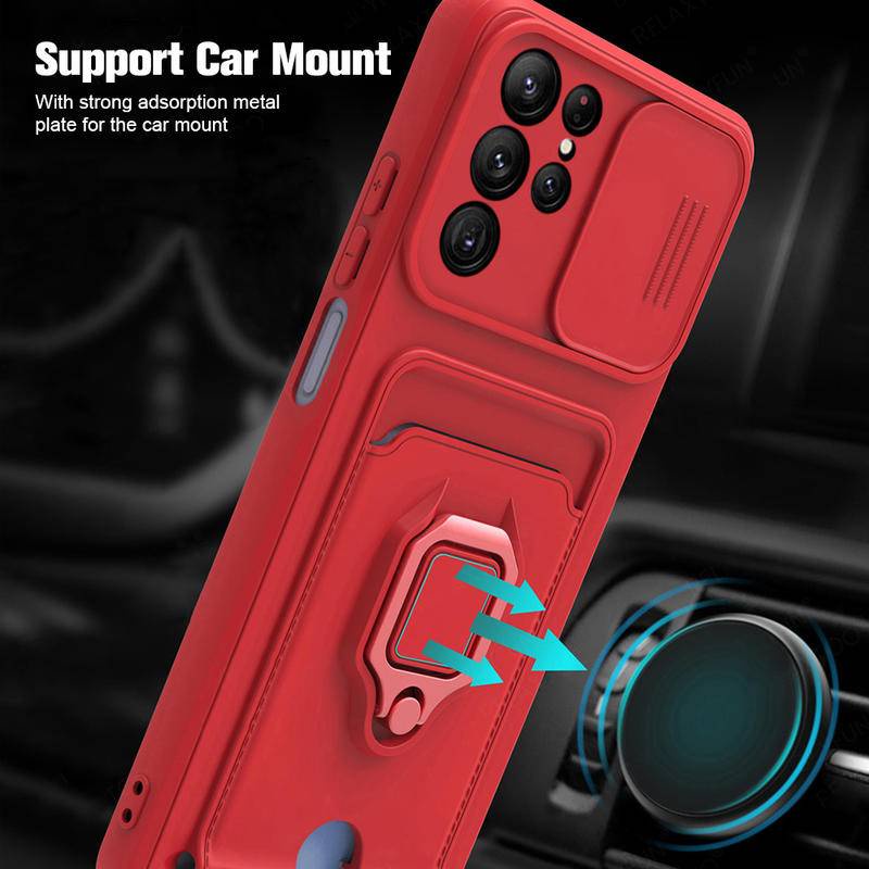 Casing Magnetik Untuk MOTO E20 E30 E40 E7 Power G10 G30 G22 G31 G41 G42 G50 G51 G60S Slide Kamera Silikon Cair Phone Cover